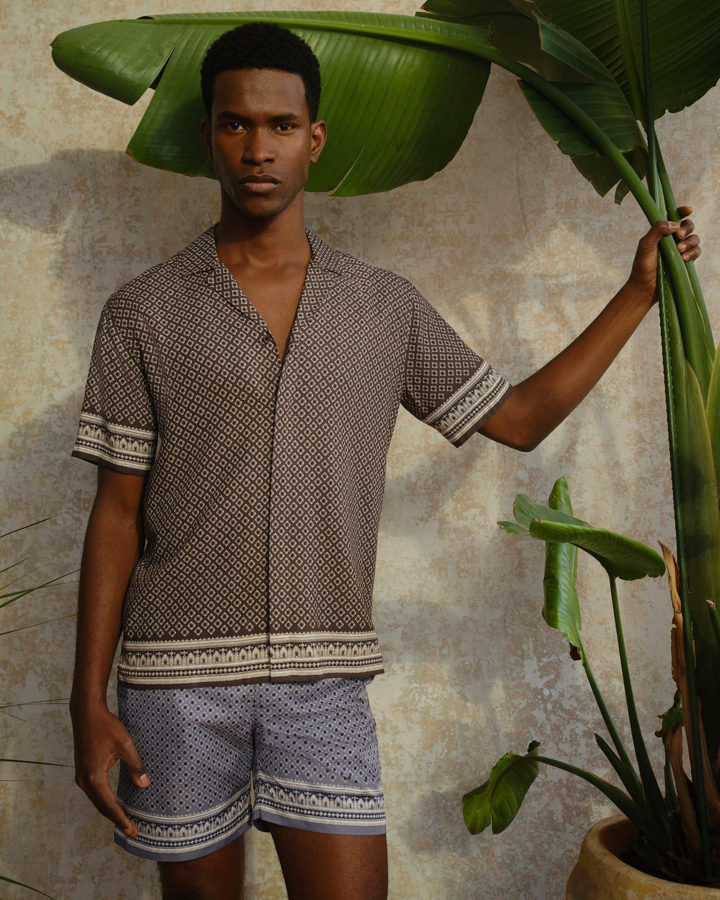 Bulldog - Taro Solmio Print Mid-Length Swim Shorts Campaign