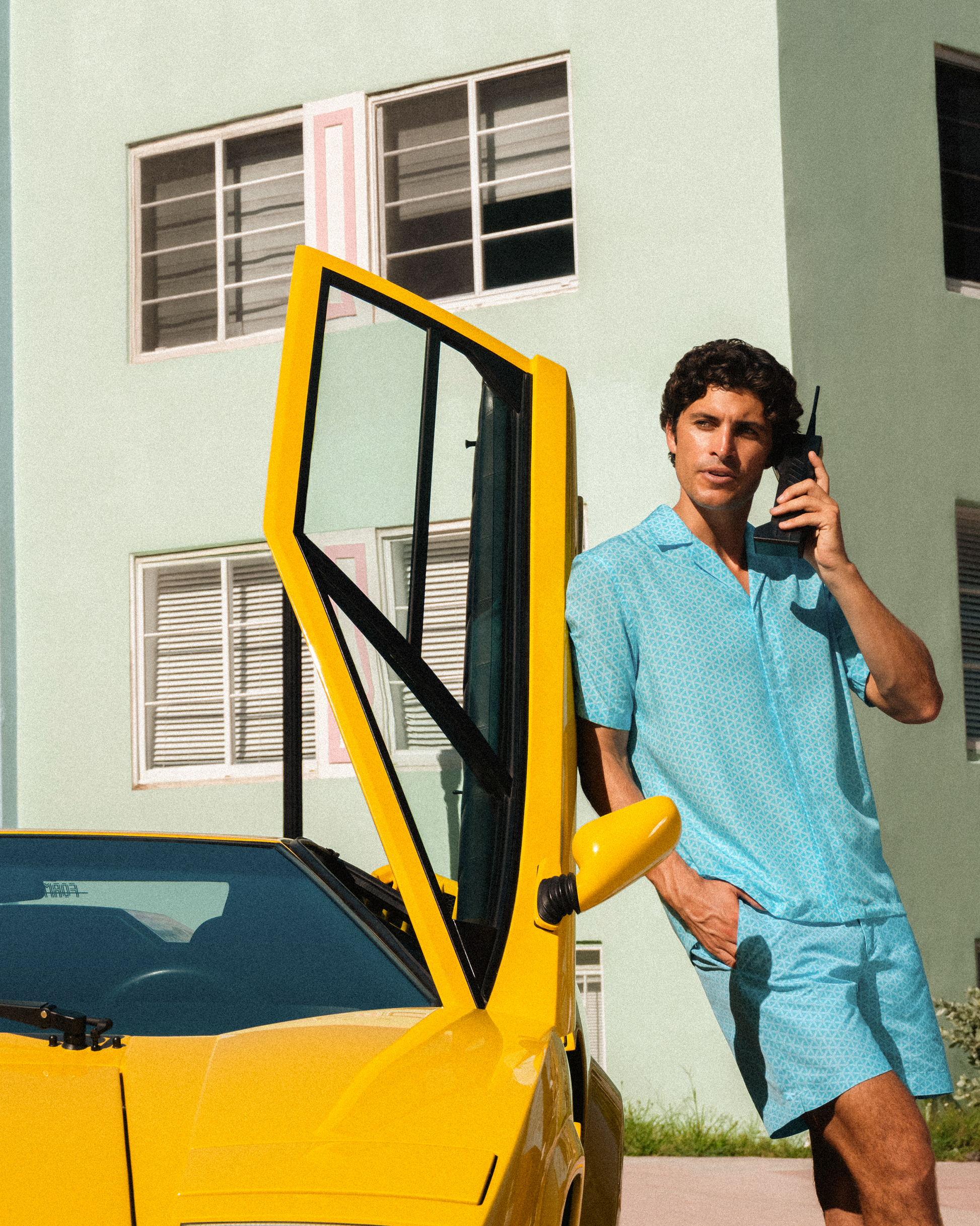 Orlebar Brown And Automobili Lamborghini | Synth Blu Relaxed Fit Orlebar Brown And Automobili Lamborghini | Synth Blu Relaxed Fit