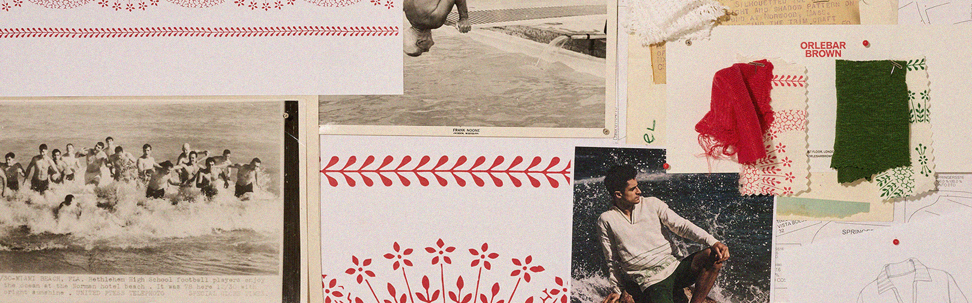 Collage of vintage photos and illustrations with a focus on nature and people.