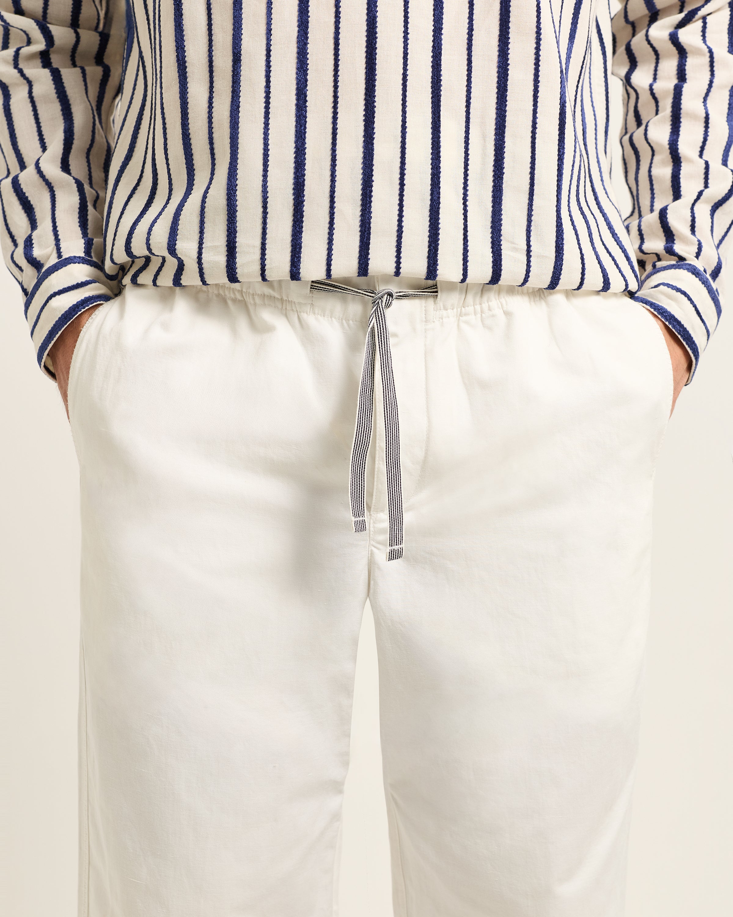 Mens Linen Trousers With Smart Press Crease | Orlebar Brown