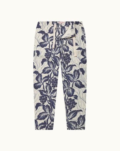 Floral patterned pants on a white background