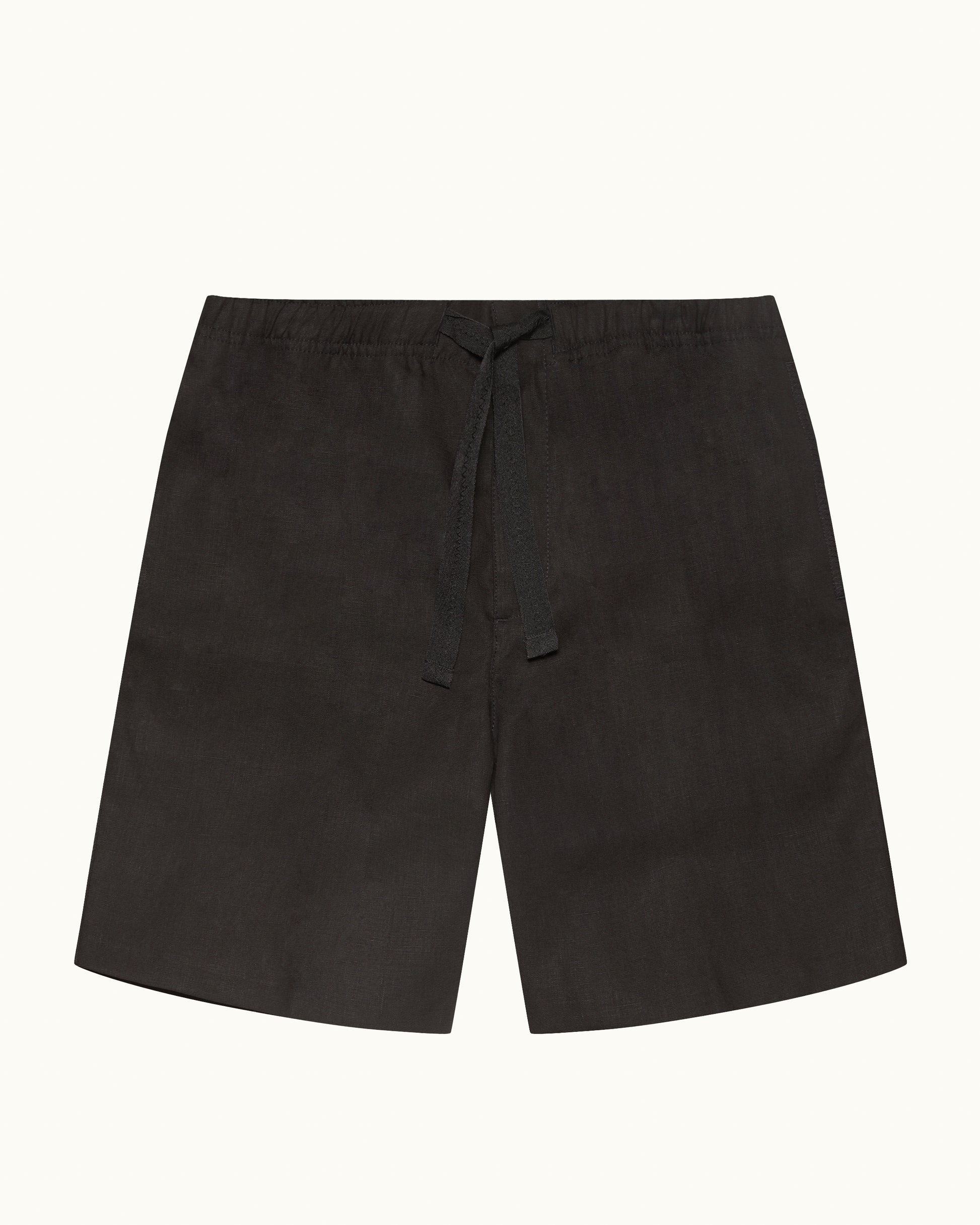 Black shorts on a white background