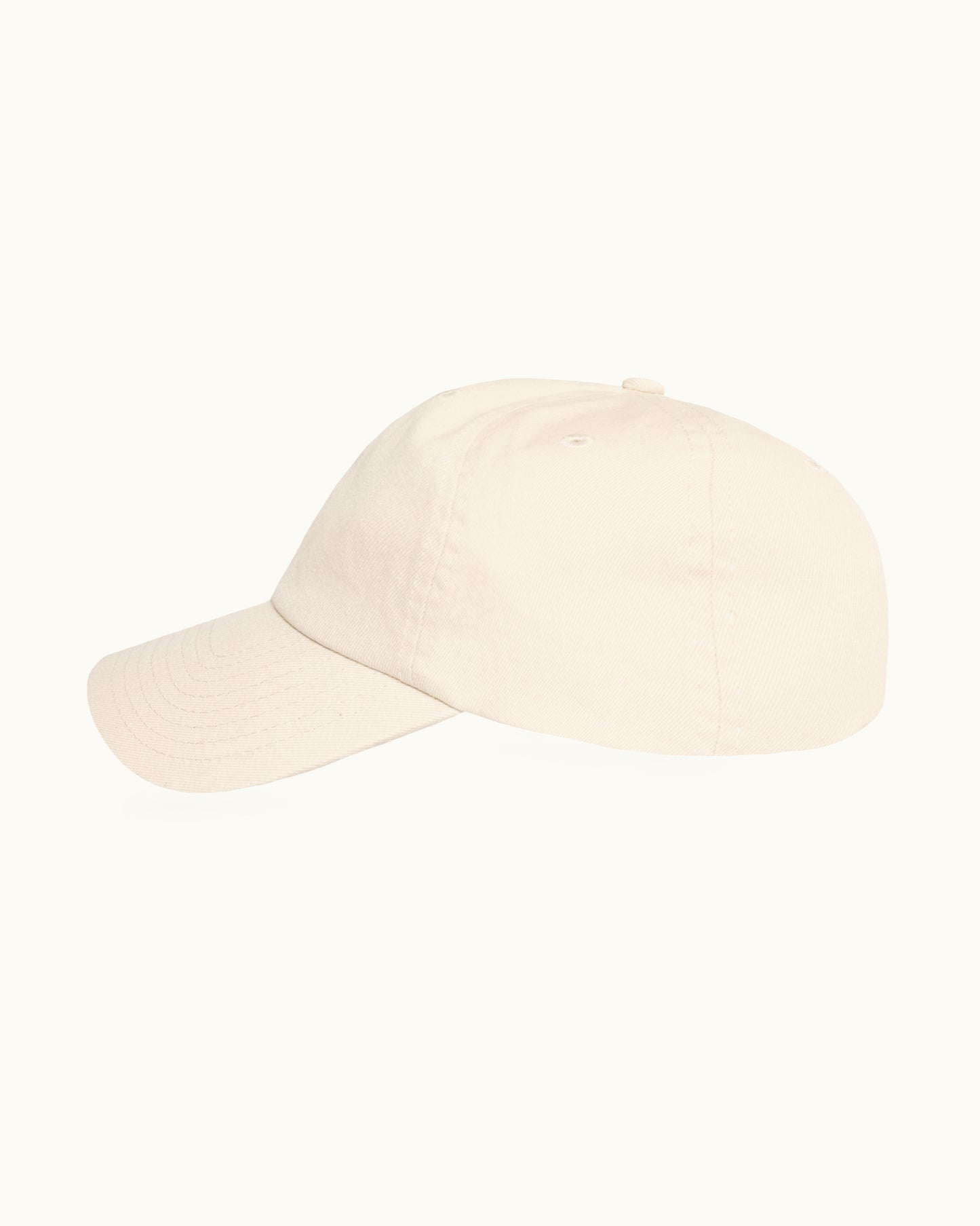 Beige baseball cap on a white background