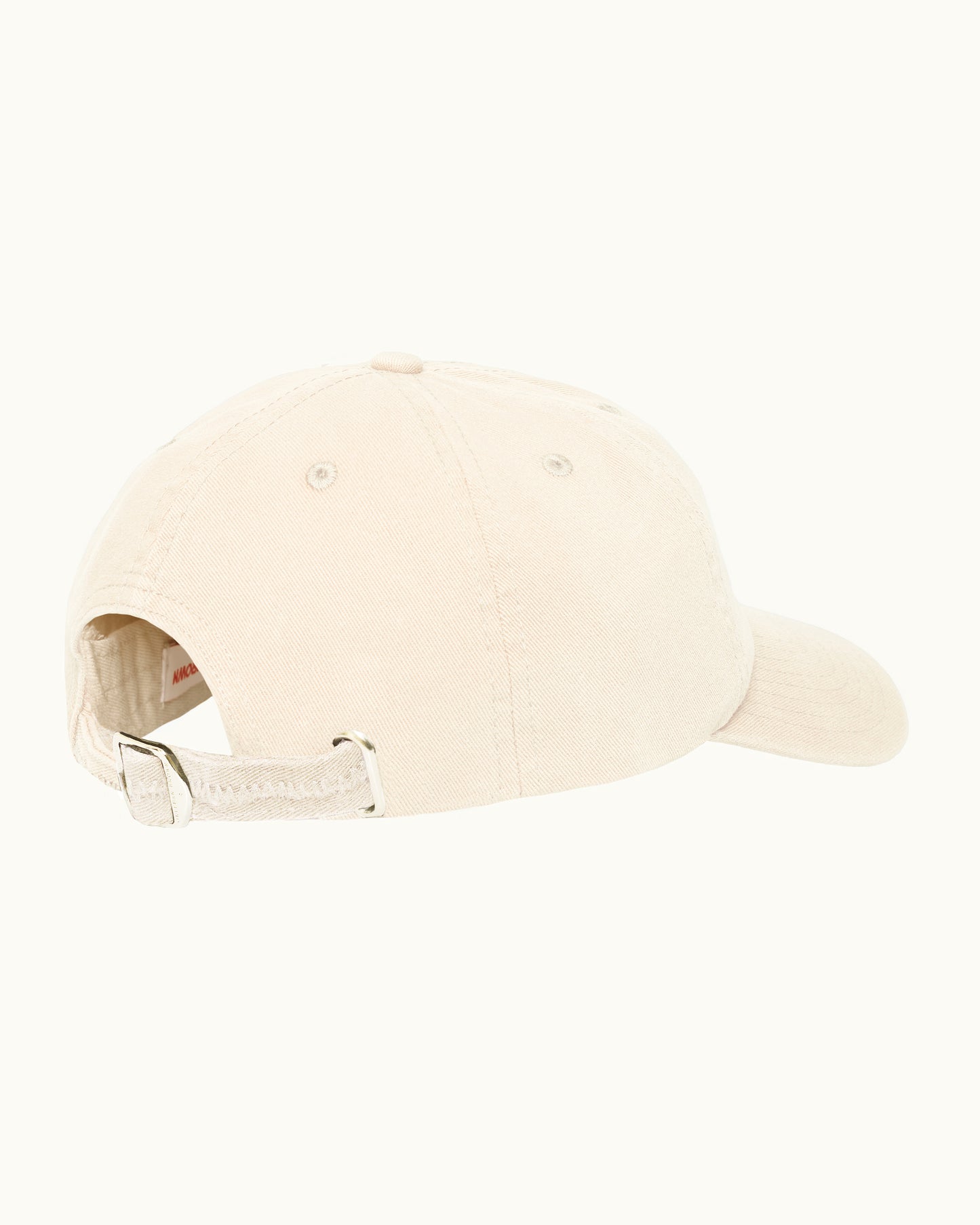 Beige baseball cap on a white background