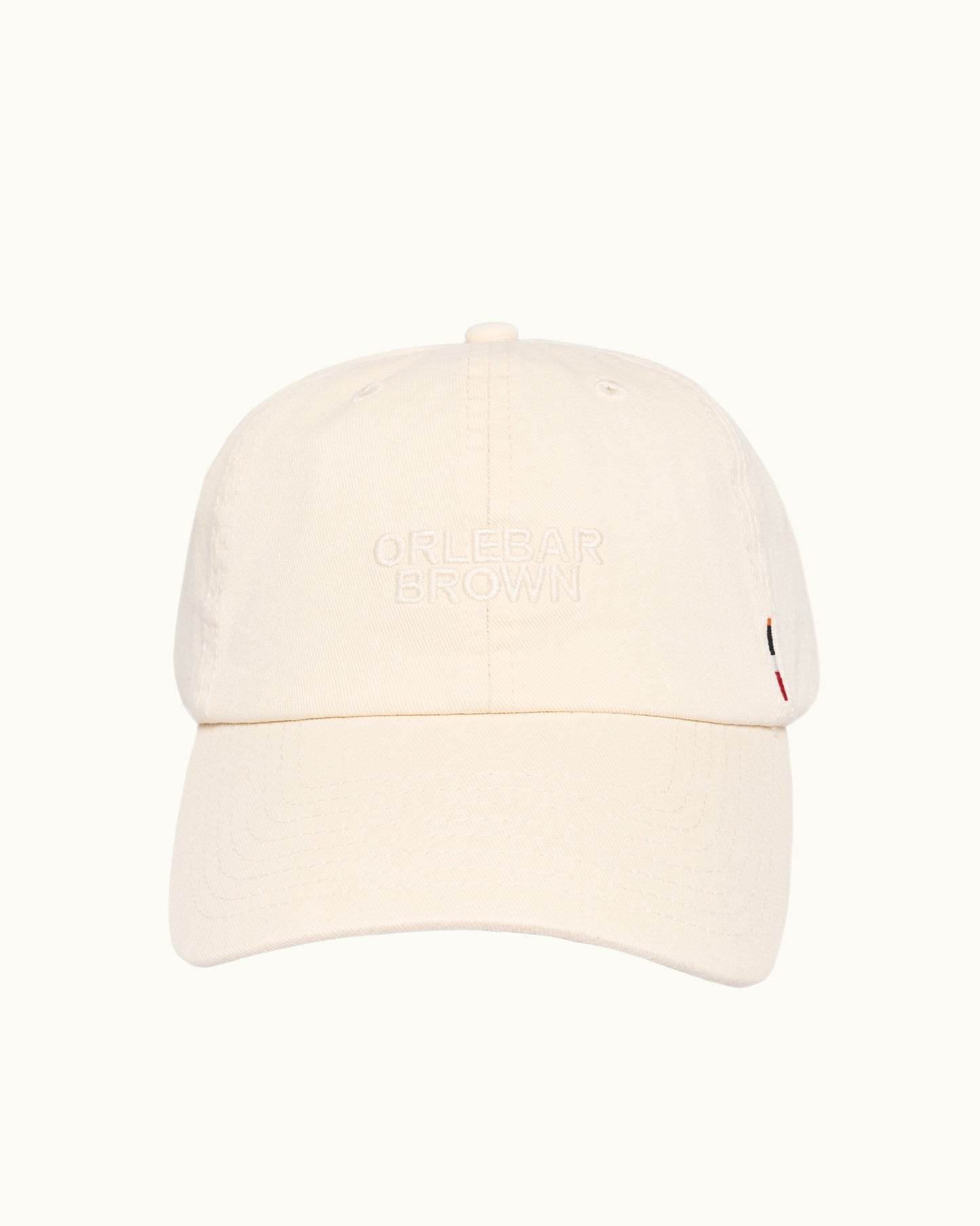 Beige baseball cap on a white background