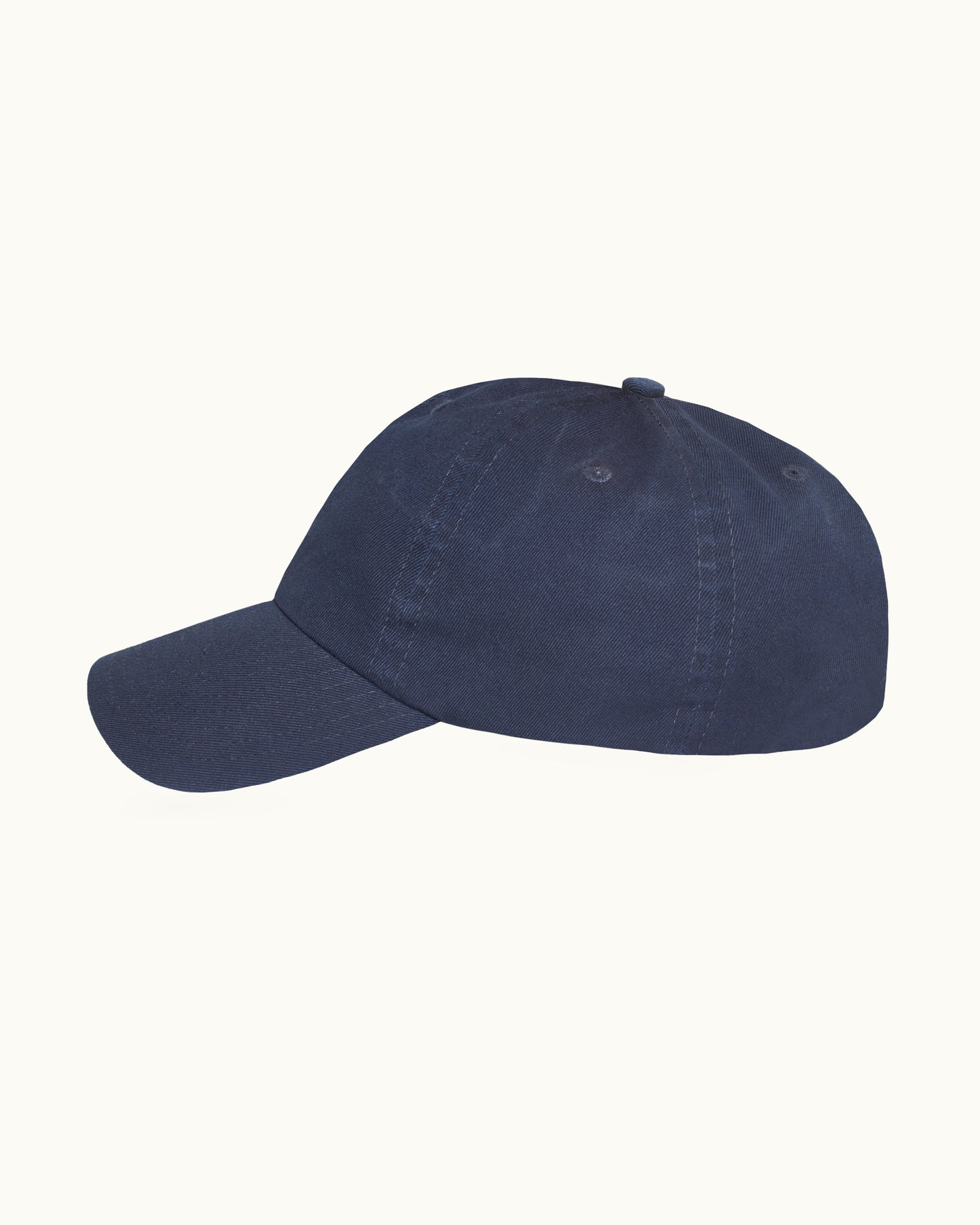 Navy blue baseball cap on a white background