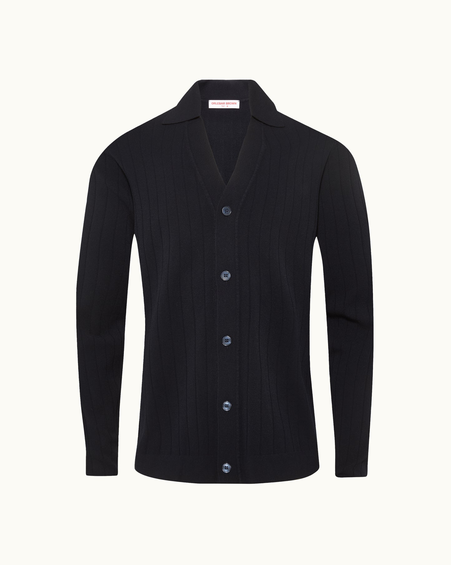 Navy cardigan on a white background