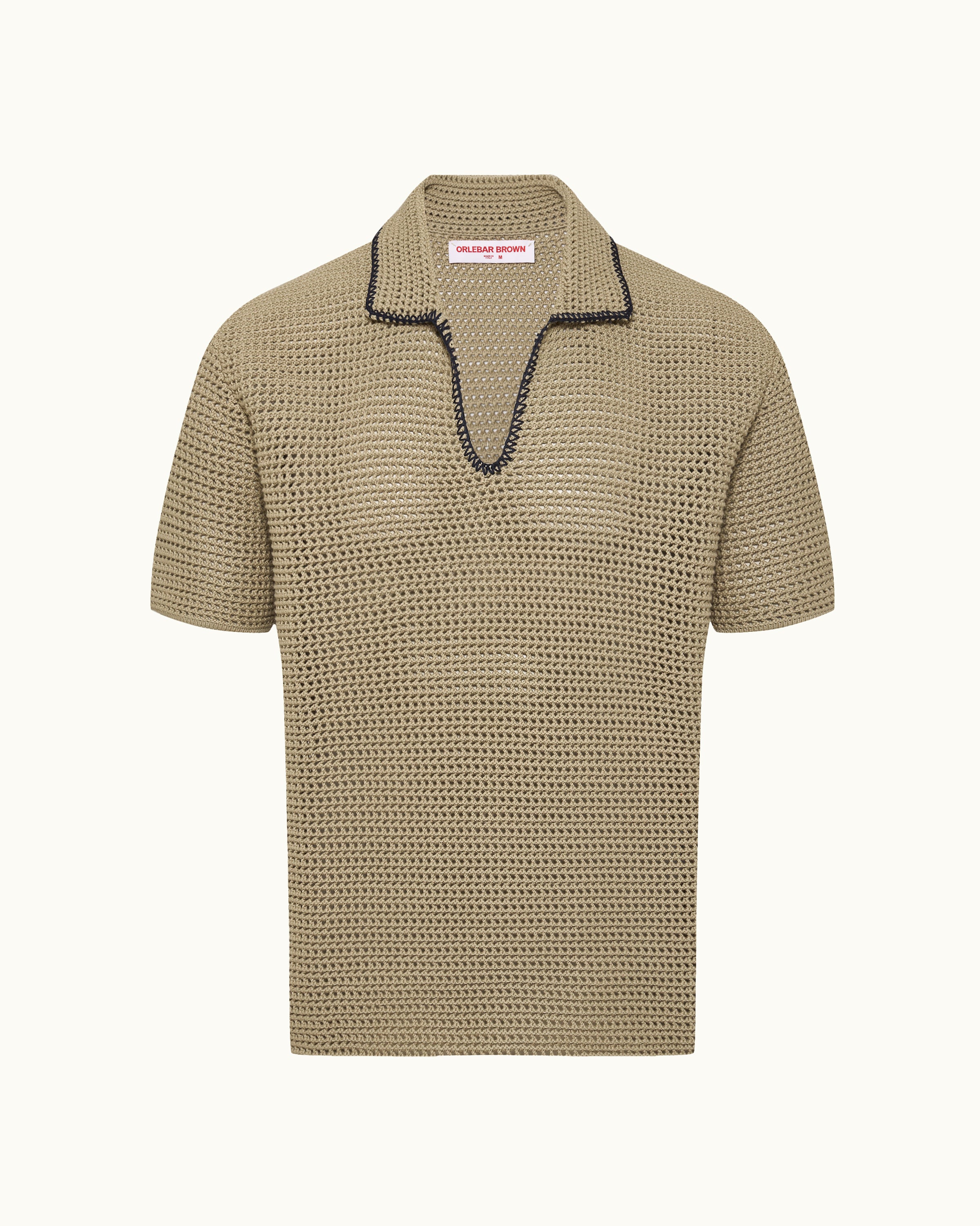 Mens Light Green Polo Shirt |100% Cotton | Orlebar Brown – ORLEBAR
