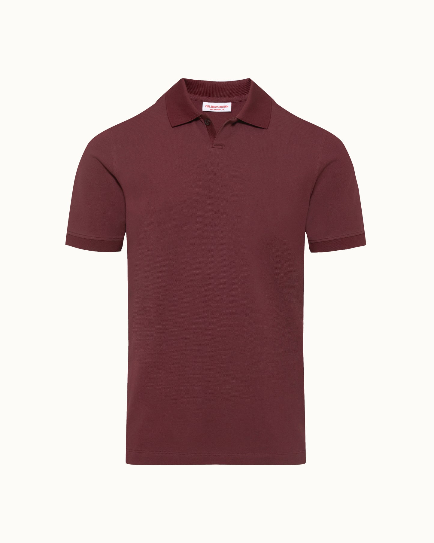 Maroon polo shirt on a white background