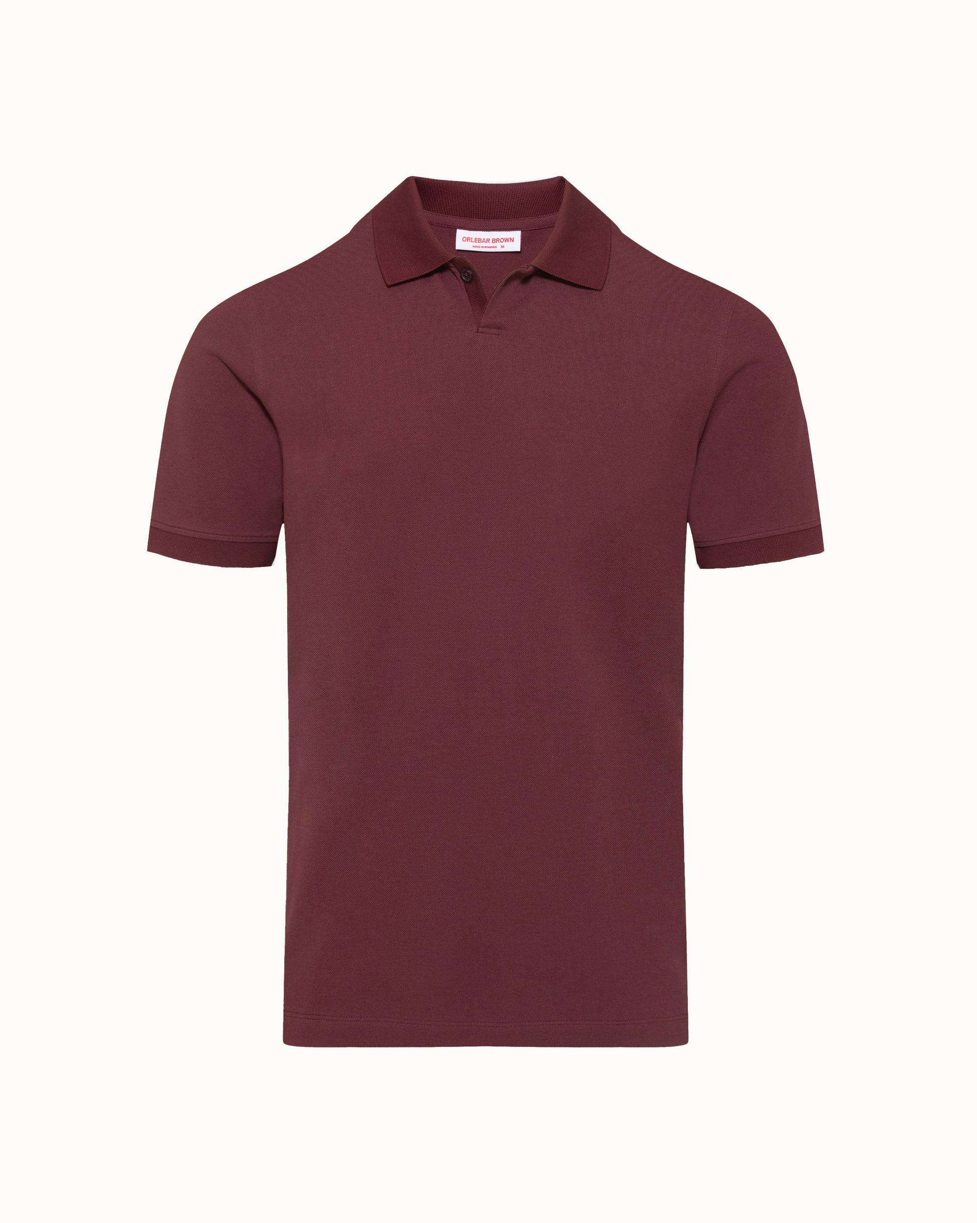 Maroon polo shirt on a white background