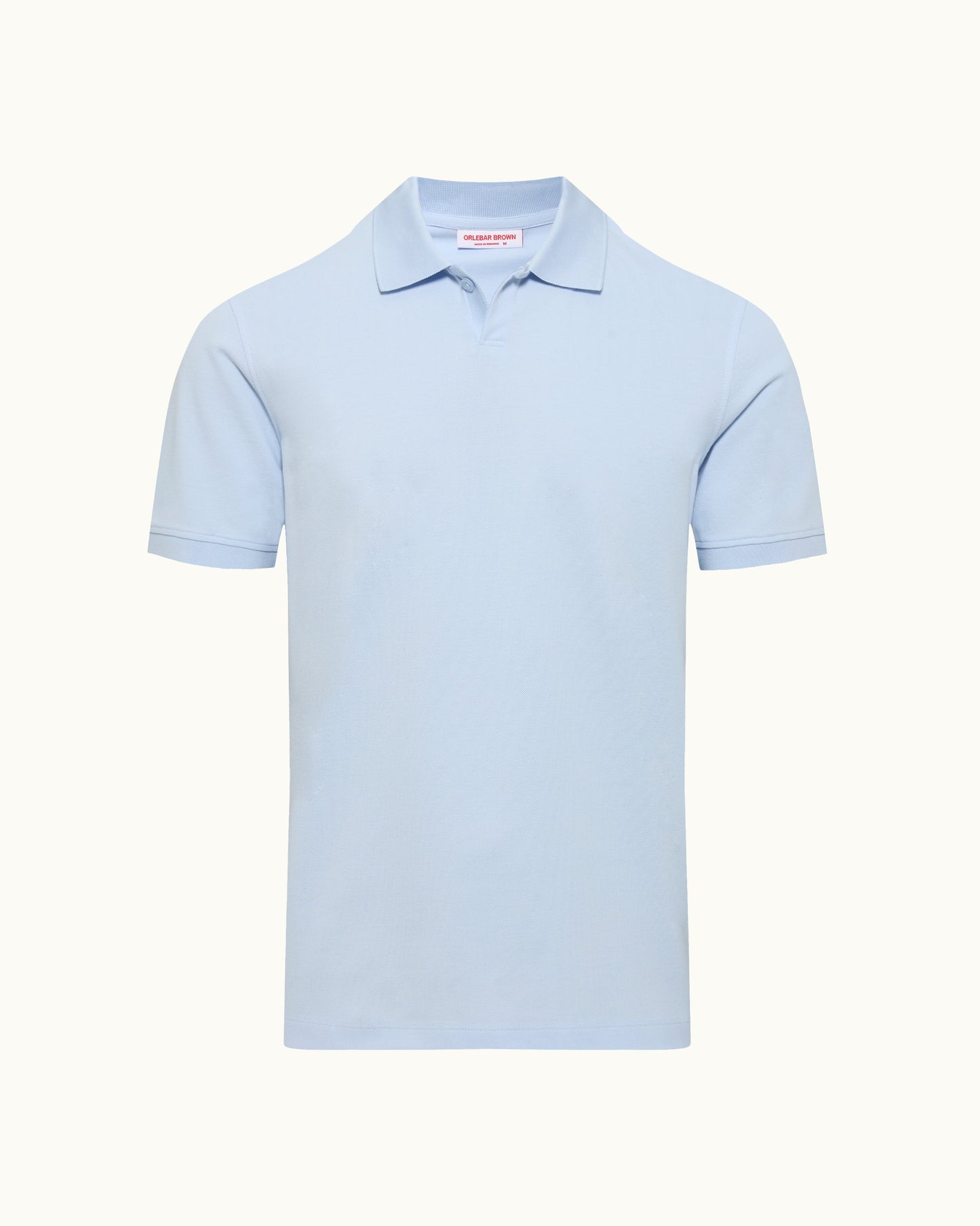 Light blue polo shirt on a white background