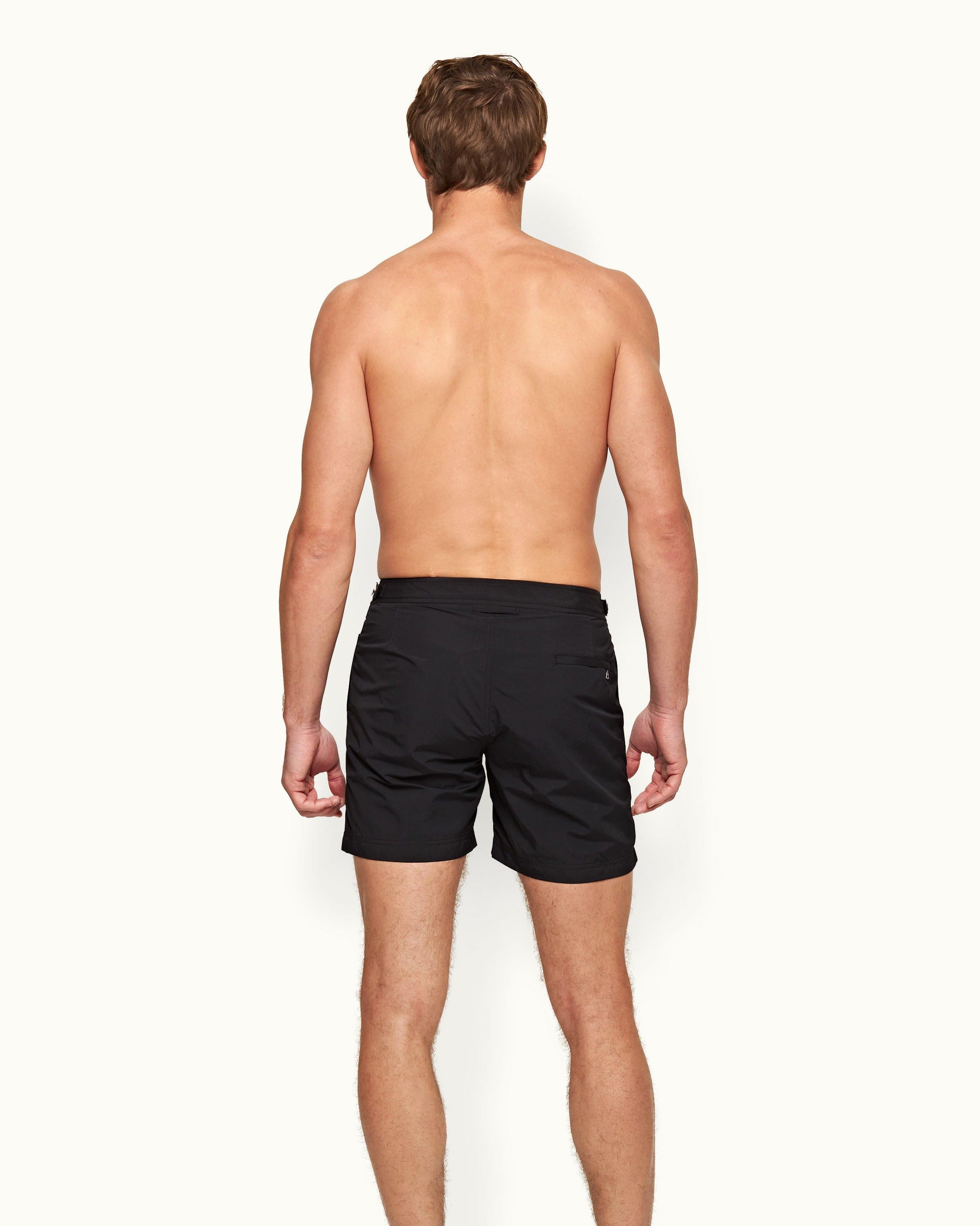 Long black swim shorts online