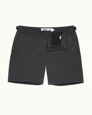 Bulldog Bonded - Granite 'Automobili Lamborghini' Logo Bonded Tape Mid-Length Swim Shorts Front