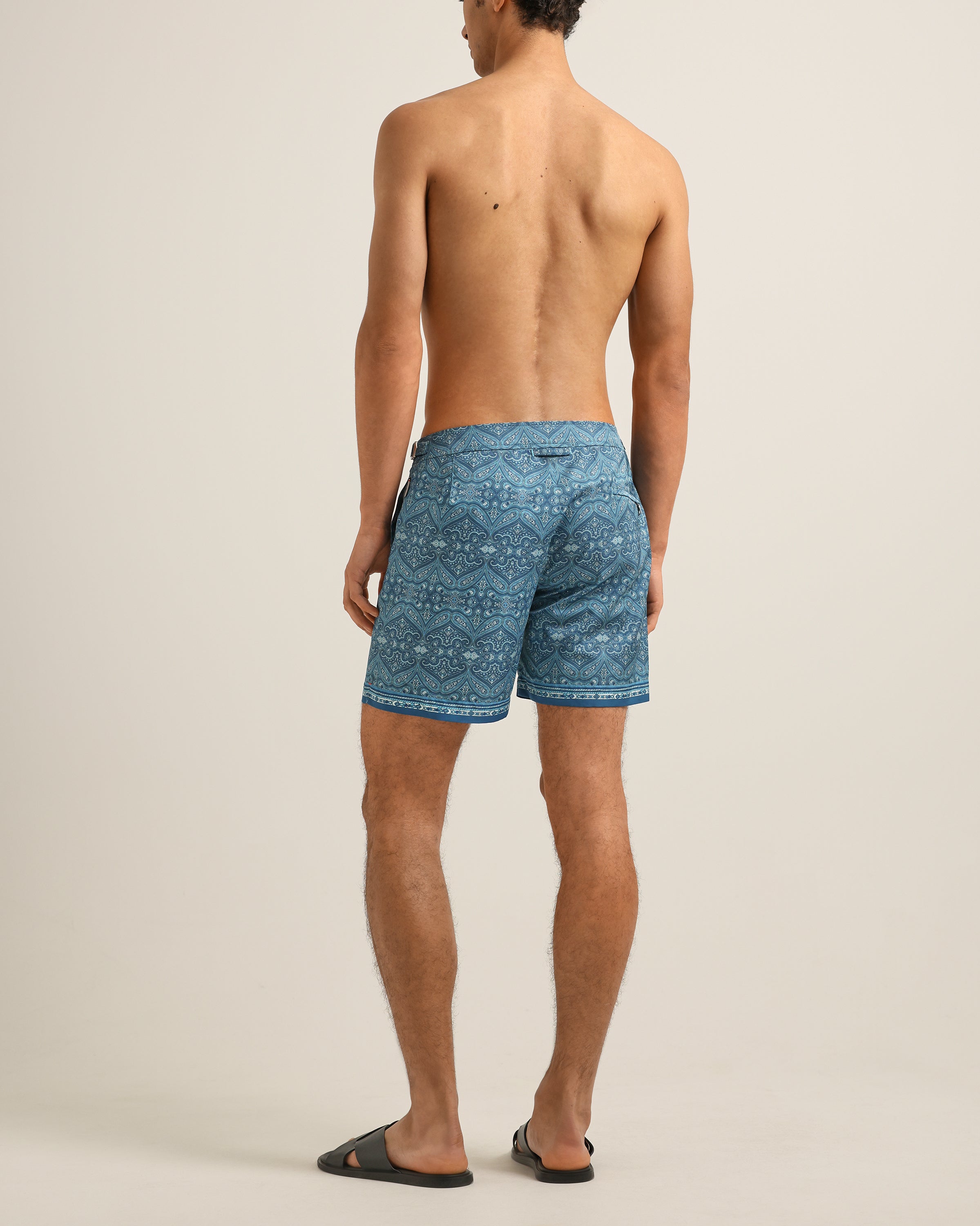 Mens Blue Designer Print Swim Shorts | Orlebar Brown – ORLEBAR BROWN