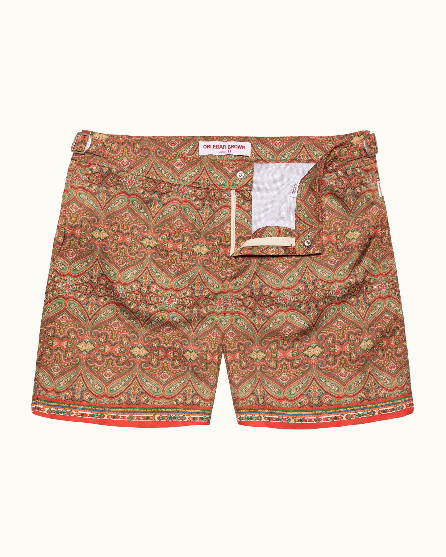 Patterned shorts on a white background