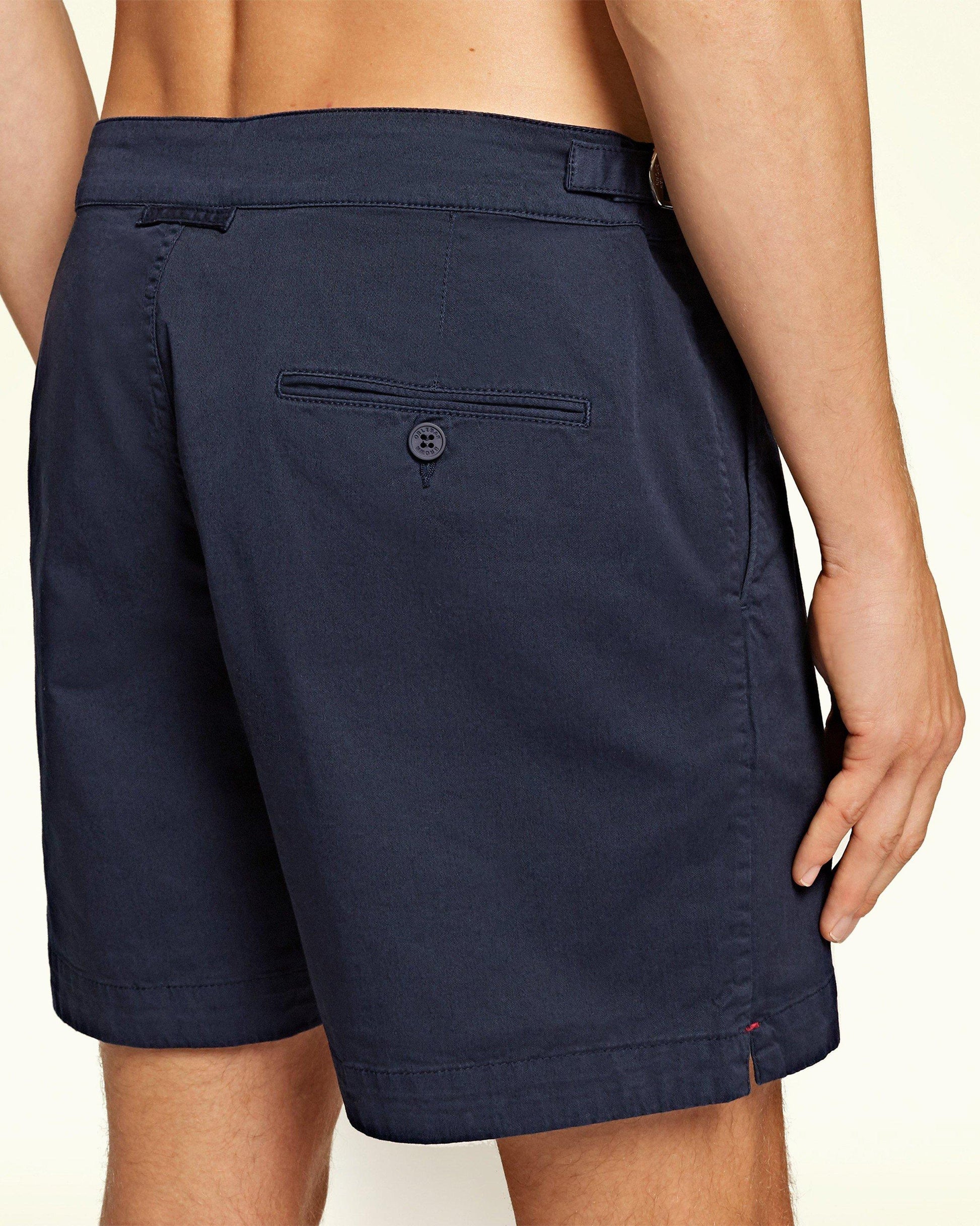 Bulldog Cotton Twill - Mens Navy Mid-Length Shorts Detail 1 View