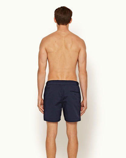 Bulldog Cotton Twill - Mens Navy Mid-Length Shorts Back Model View