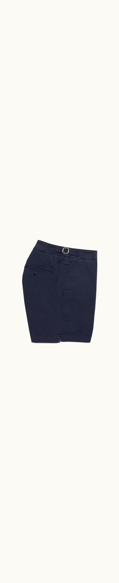 Bulldog Cotton Twill - Mens Navy Mid-Length Shorts Side View