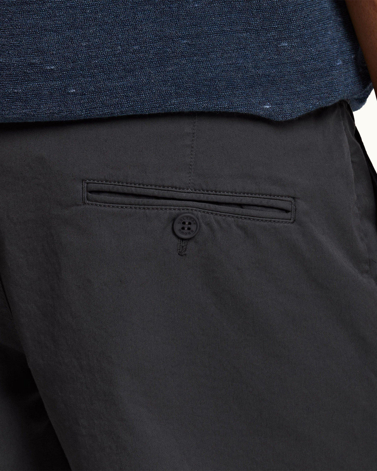 Bulldog Cotton Twill - Mens Piranha Grey Mid-Length Shorts Detail 1 View