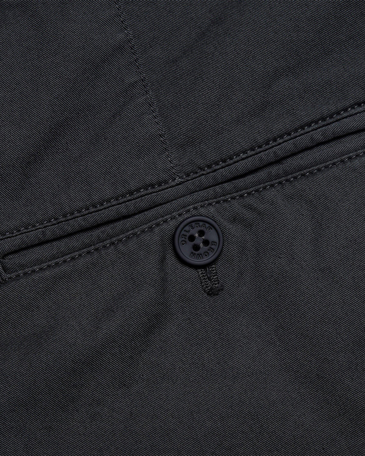 Bulldog Cotton Twill - Mens Piranha Grey Mid-Length Shorts Detail 3 View