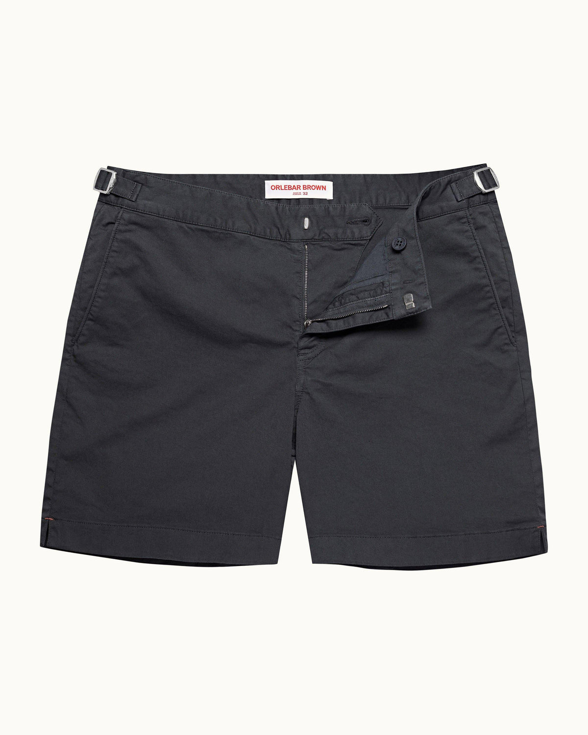 Bulldog Cotton Twill - Mens Piranha Grey Mid-Length Shorts Front View