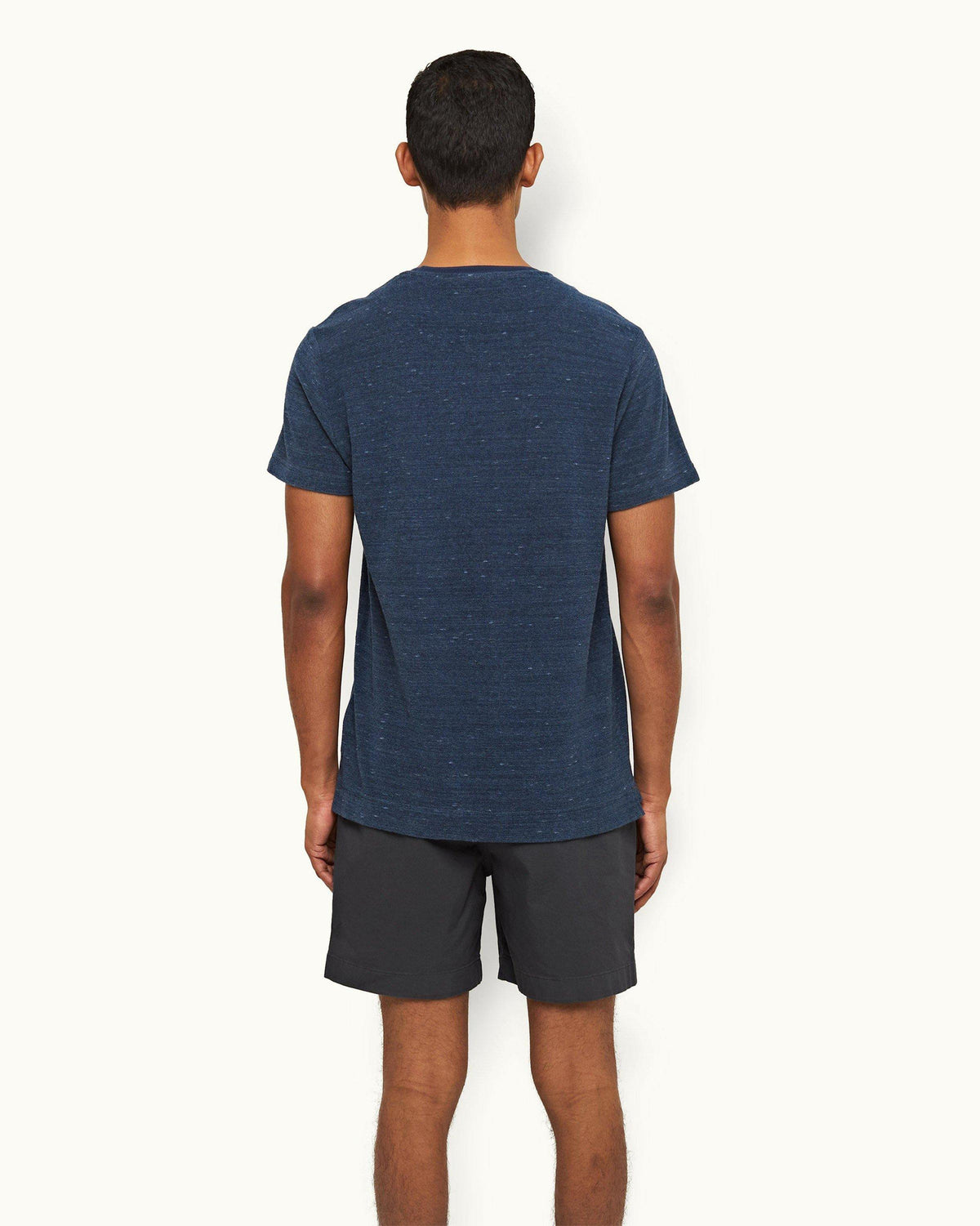 Bulldog Cotton Twill - Mens Piranha Grey Mid-Length Shorts Back Model View