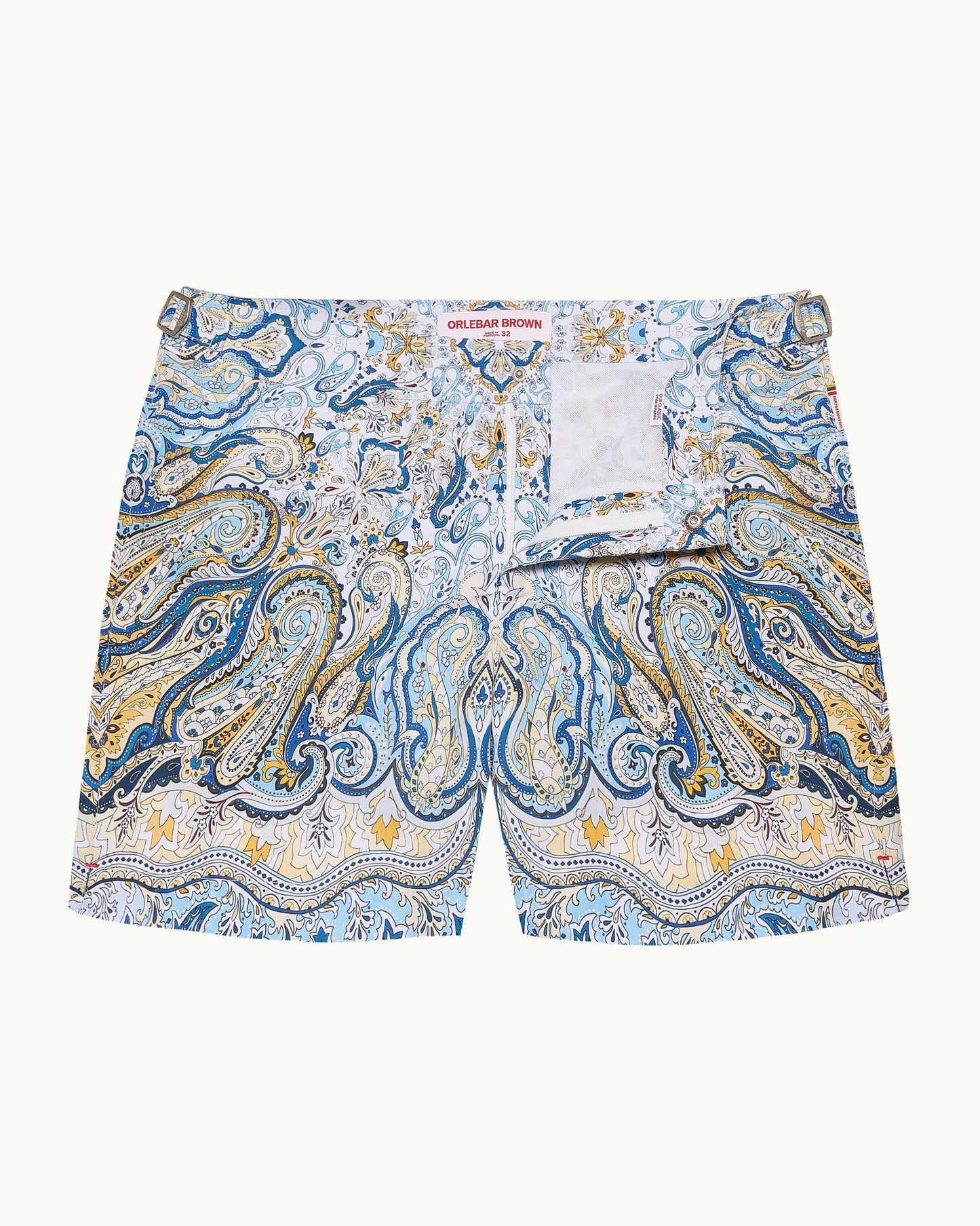 Patterned shorts on a white background