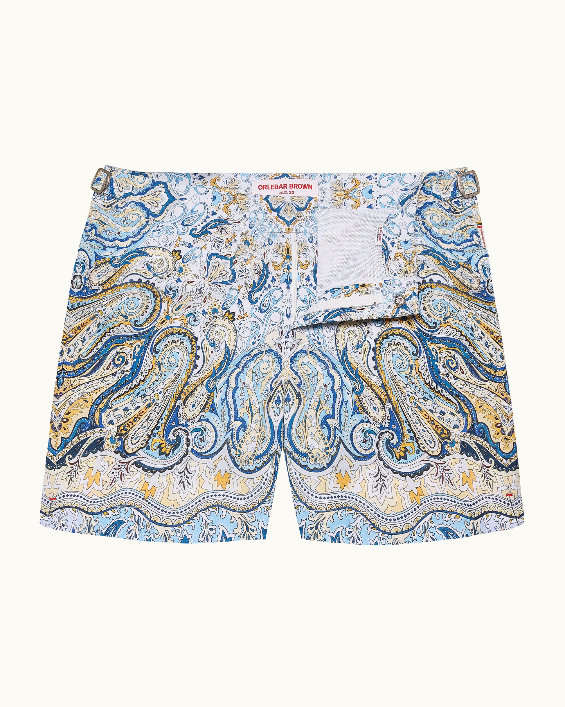Patterned shorts on a white background