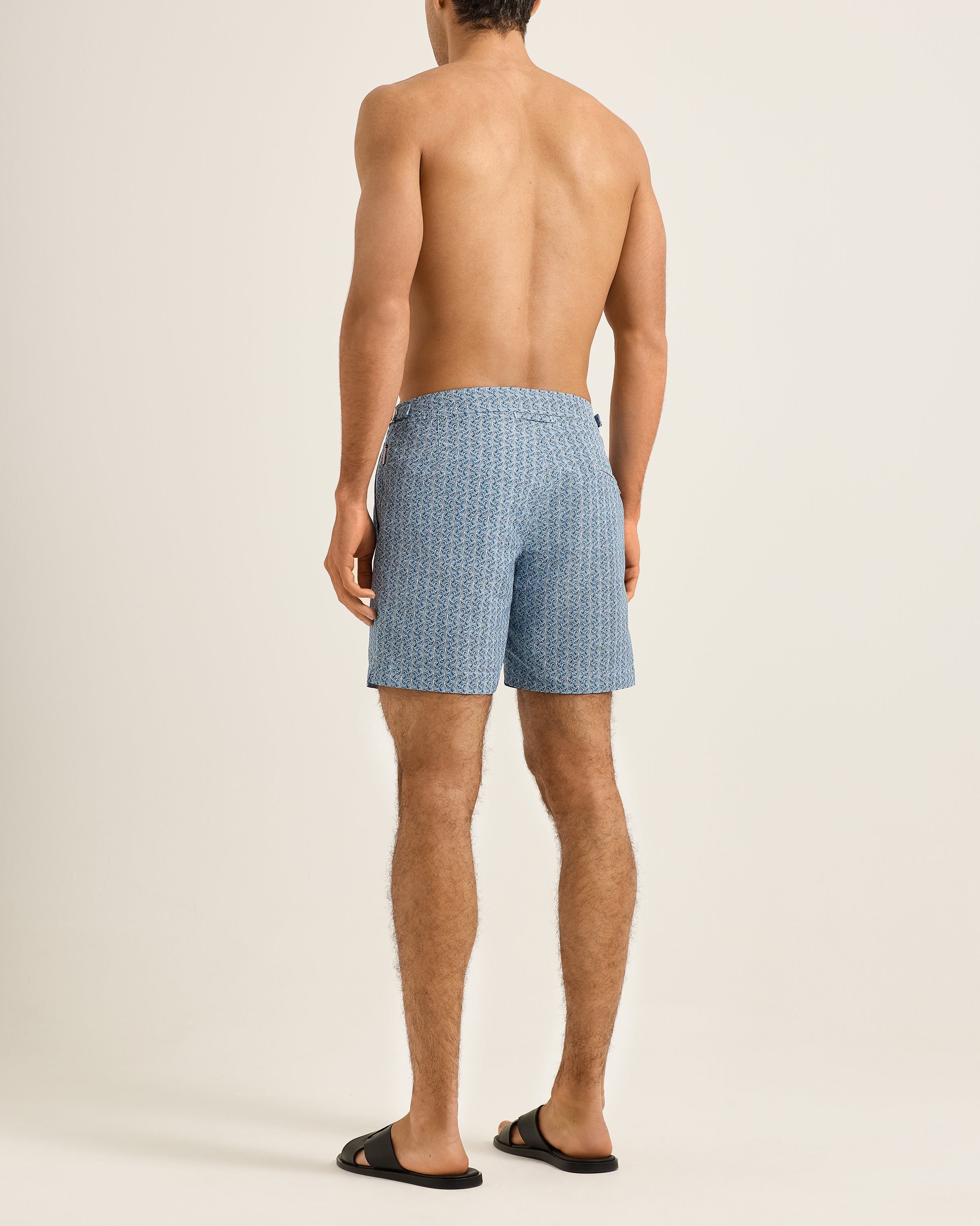 Mens Blue Luxurious Print Swim Shorts | Orlebar Brown – ORLEBAR BROWN