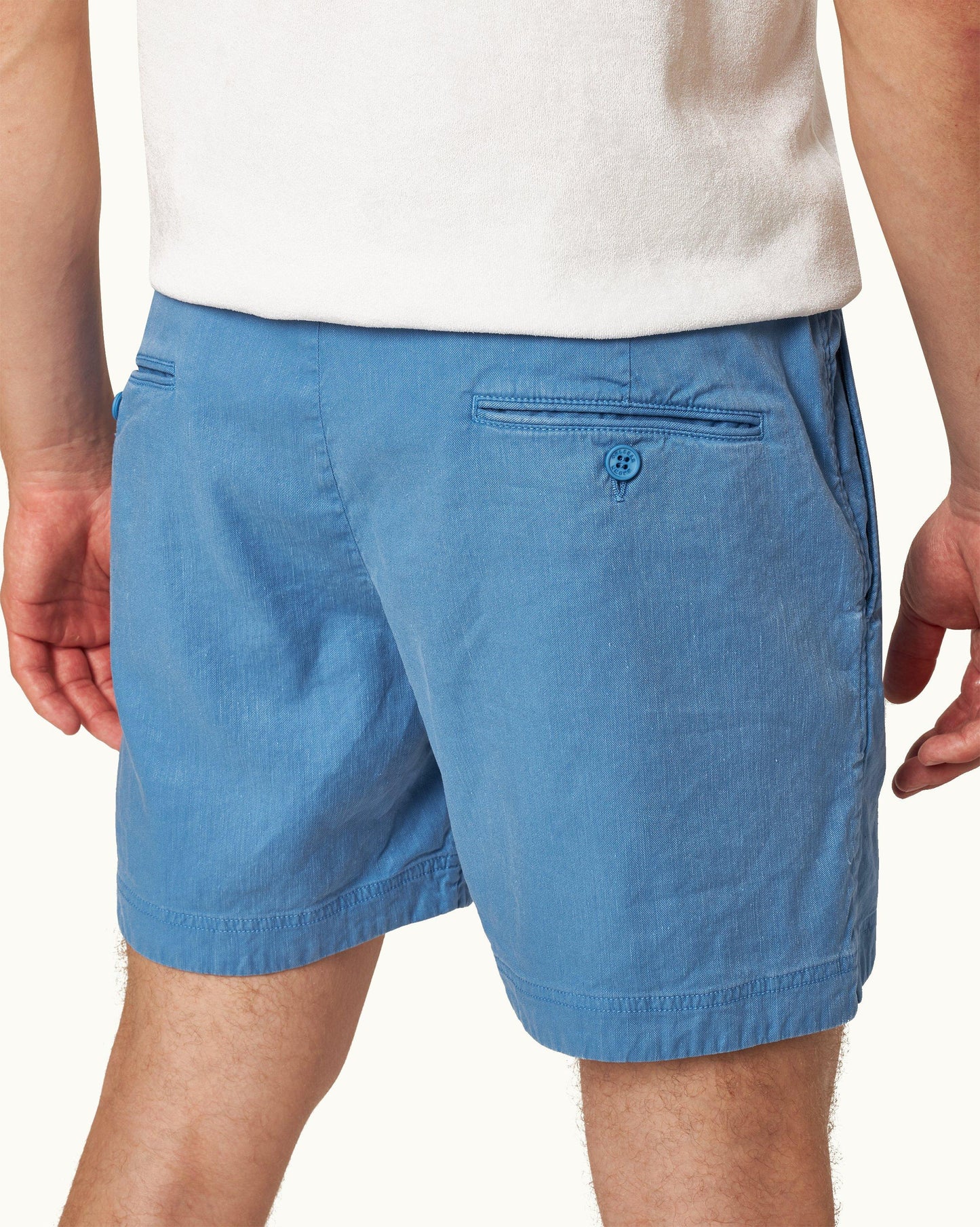 Bulldog Cotton - Mens Tidal Mid-Length Garment-Dye Shorts Detail 1 View