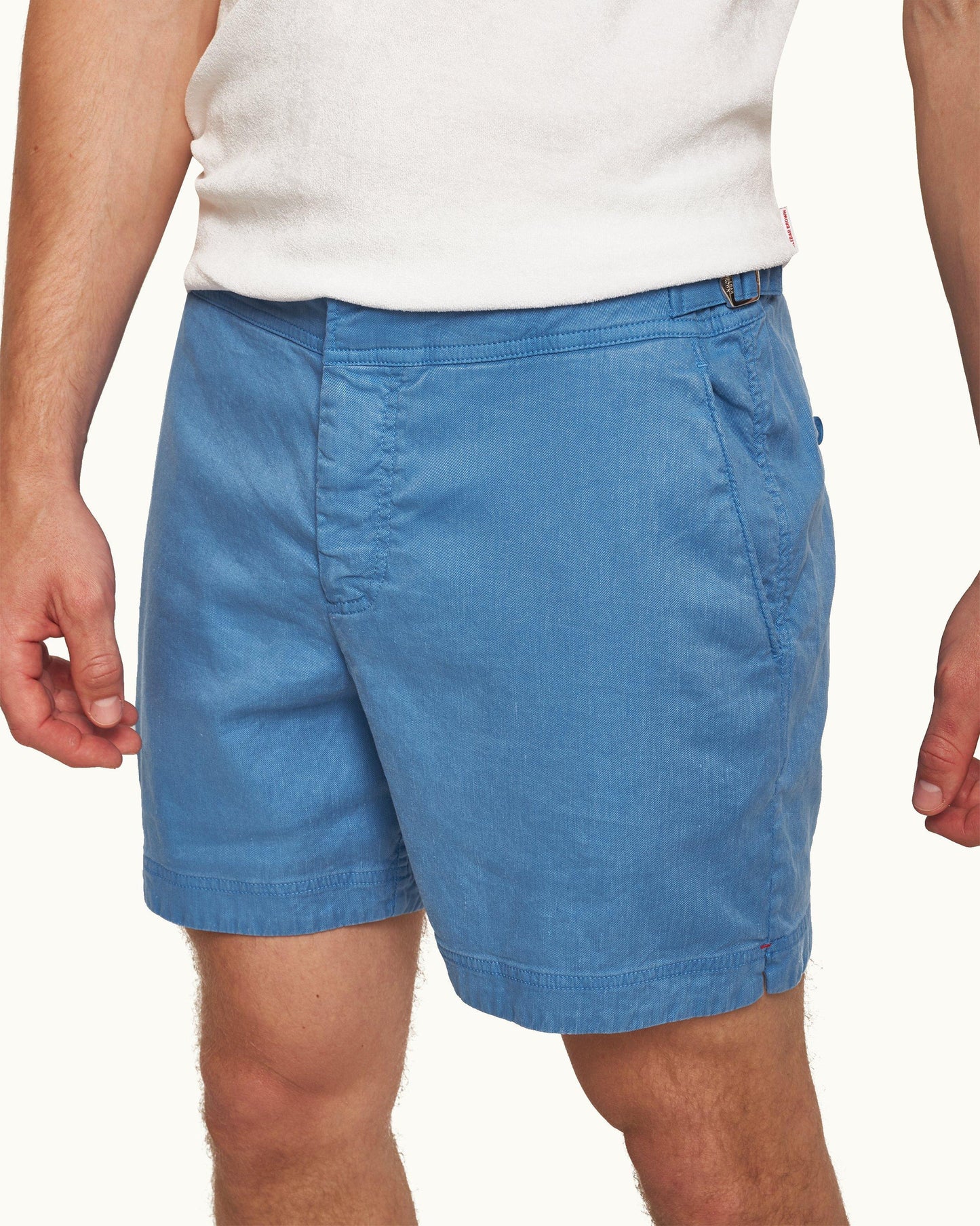 Bulldog Cotton - Mens Tidal Mid-Length Garment-Dye Shorts Detail View