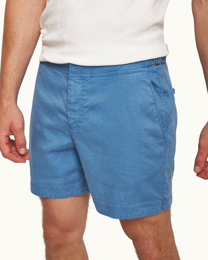 Bulldog Cotton - Mens Tidal Mid-Length Garment-Dye Shorts Detail View
