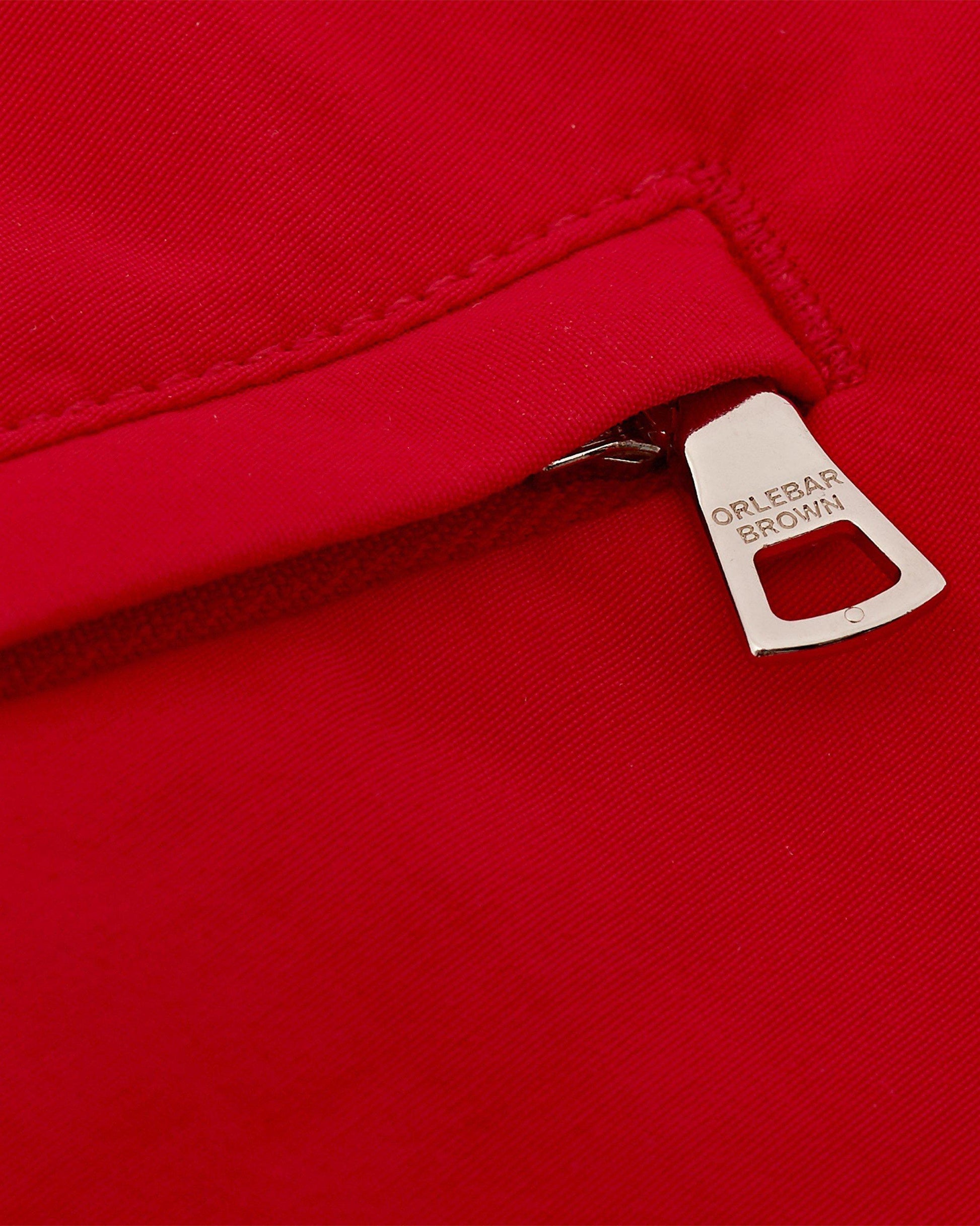 Bulldog - Mens Rescue Red Mid-Length Swim Shorts Zip Detail