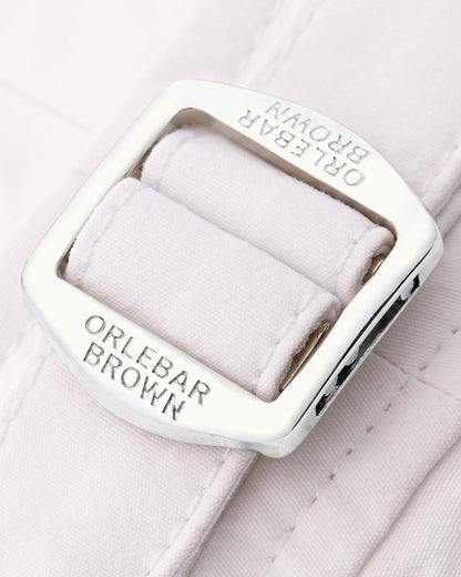 Bulldog - Mens White Mid-Length Swim Shorts Buckle Detail View