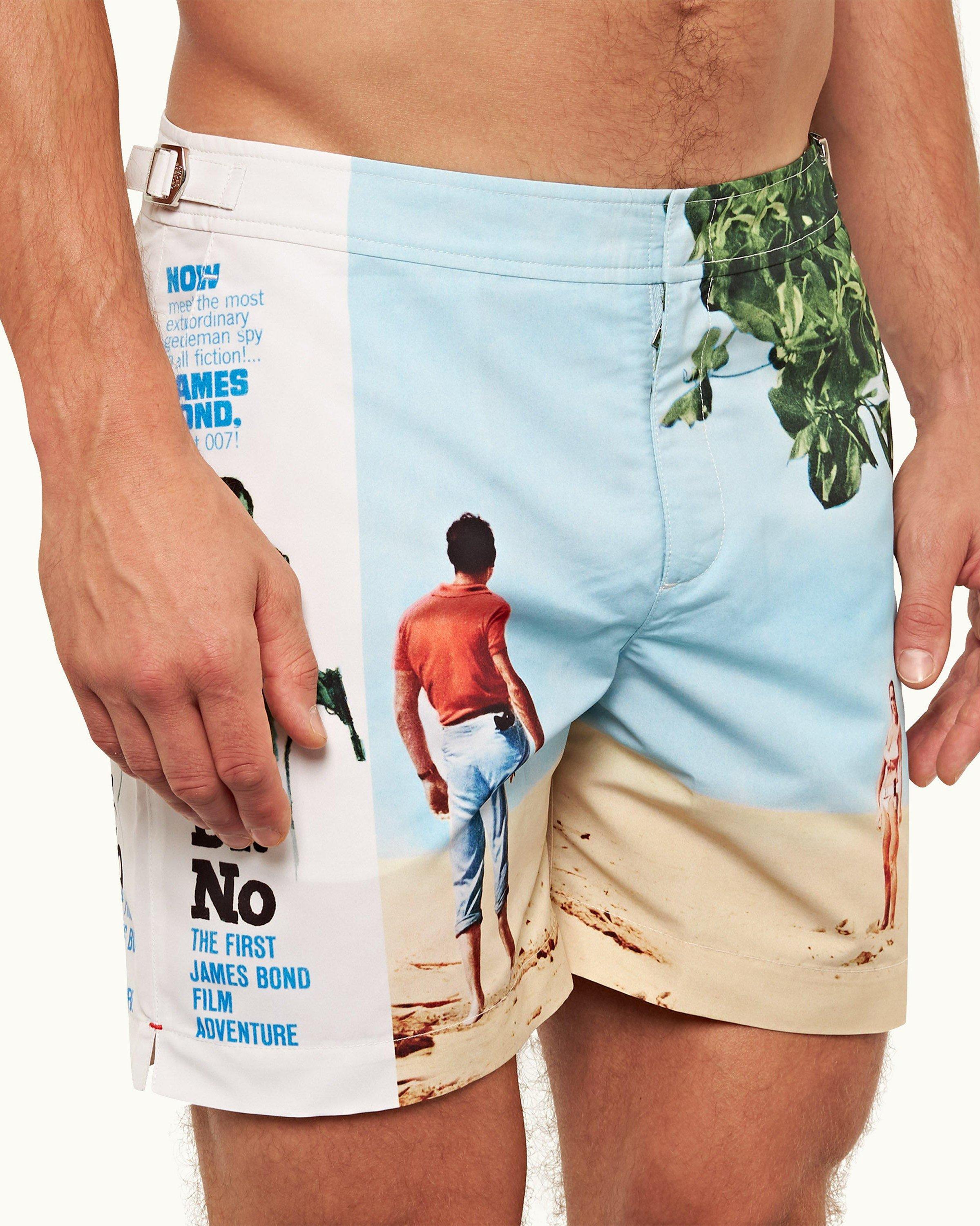 Bulldog - Mens 007 Dr. No Mid-Length Swim Shorts Detail 2 View