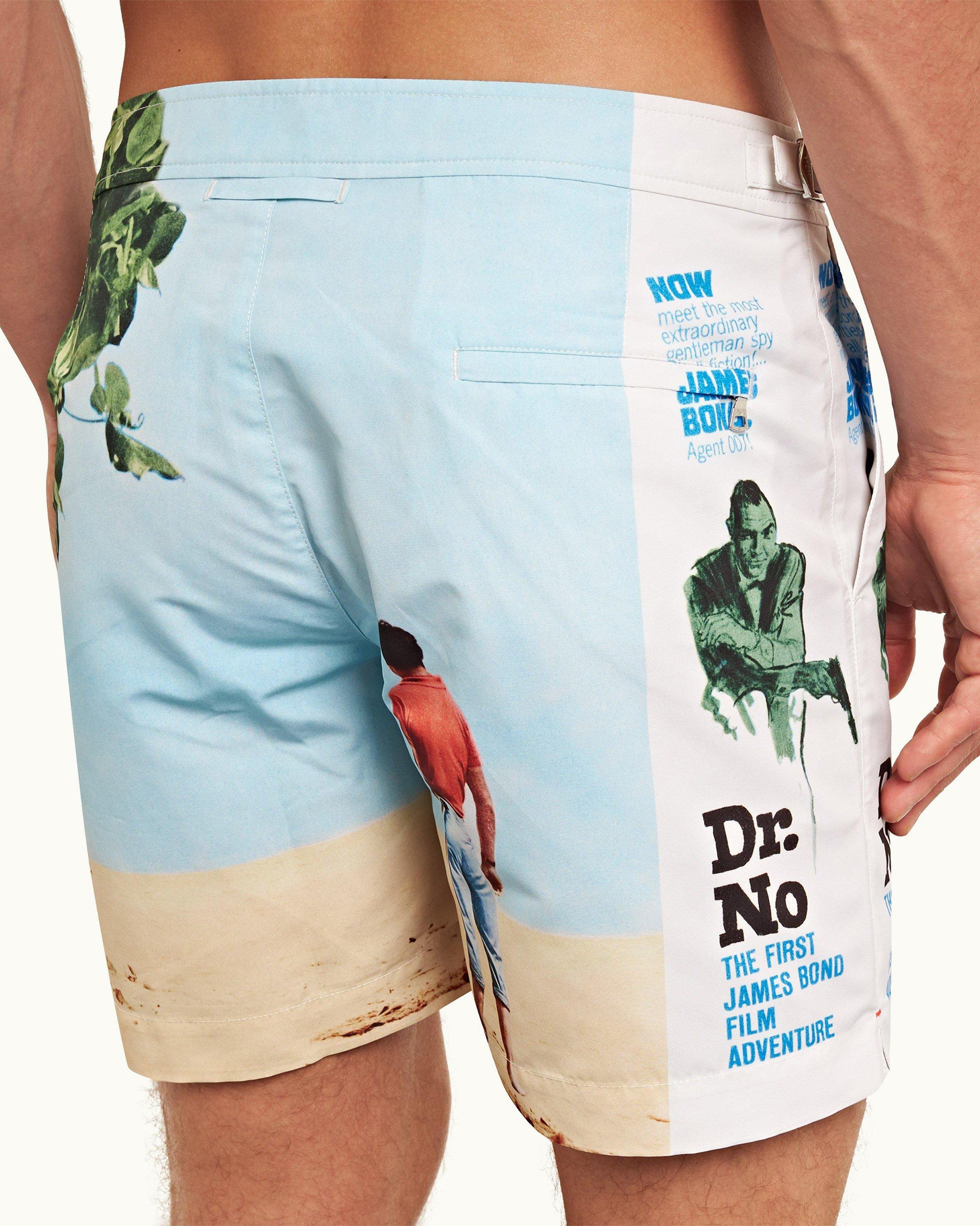 Bulldog - Mens 007 Dr. No Mid-Length Swim Shorts Detail View