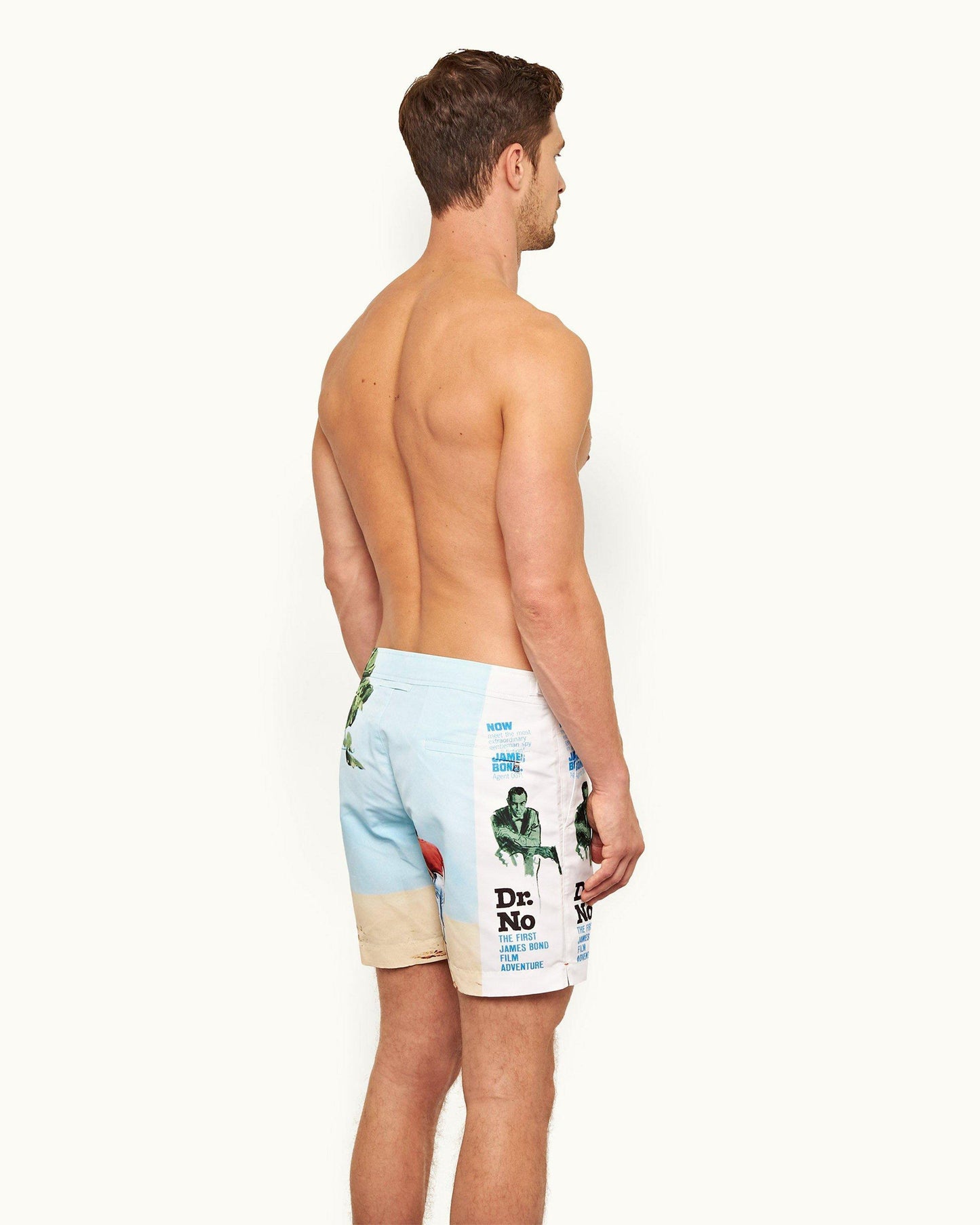 Bulldog - Mens 007 Dr. No Mid-Length Swim Shorts Right Angle Model View