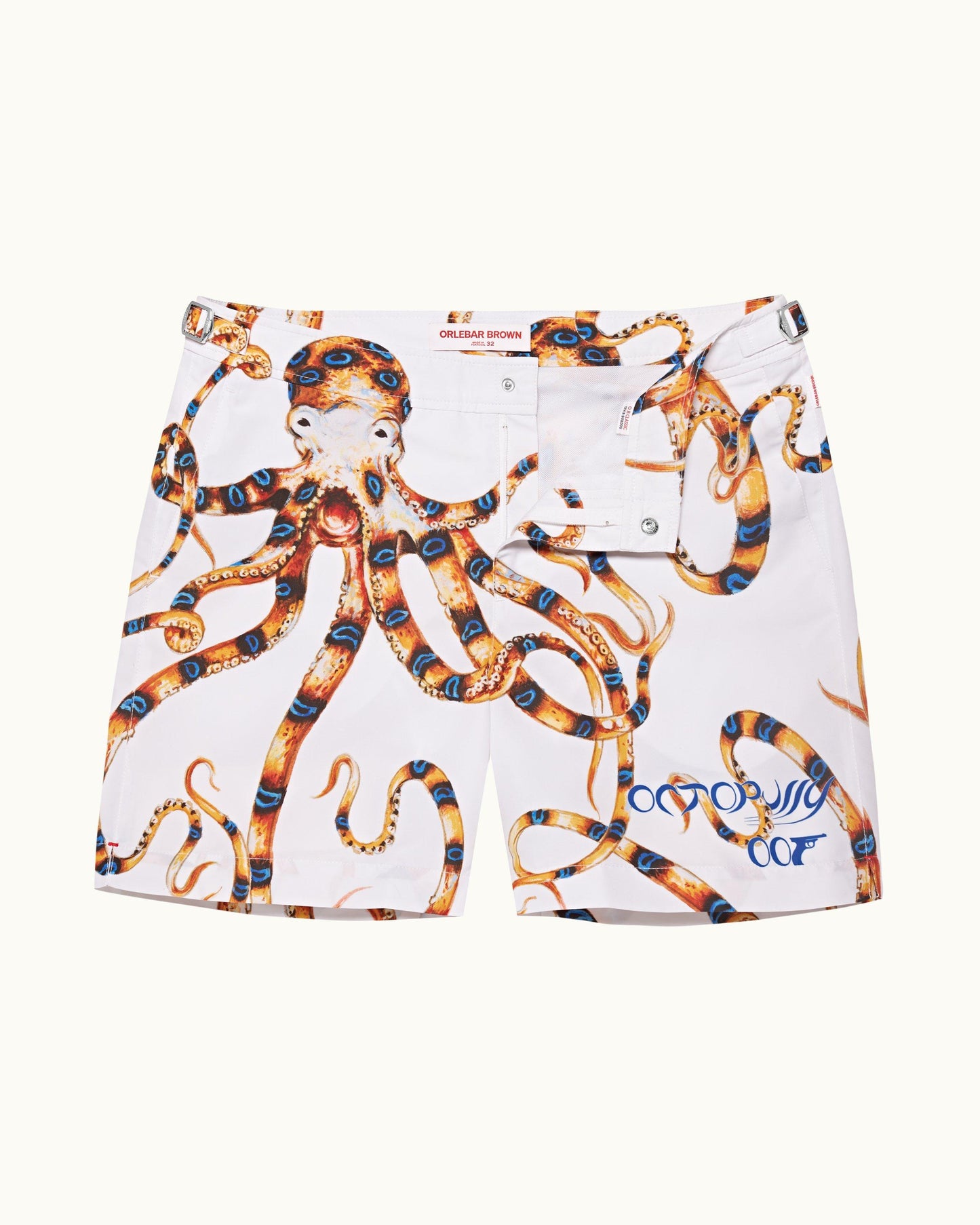 Bulldog - Mens 007 Octopussy Mid-Length Swim Shorts Front View