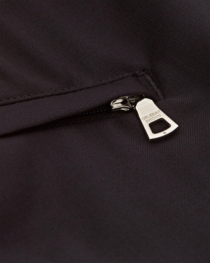 Bulldog Merino - Mens Mid-Length Ob Tape Merino Swim Shorts In Night Iris Blue Zip Detail