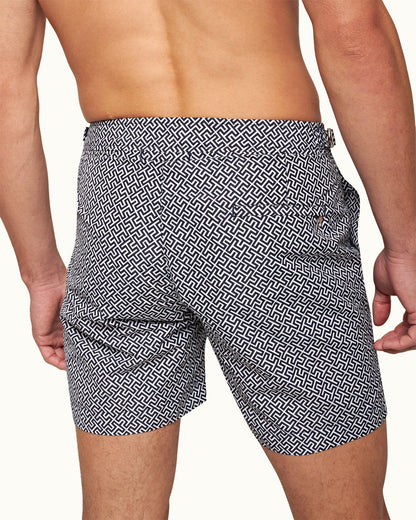 Bulldog - Mens Skydiver/Cloud Mid-Length Swim Shorts Detail 1 View