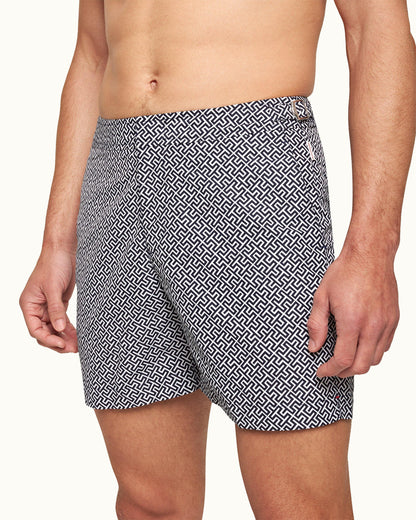 Bulldog - Mens Skydiver/Cloud Mid-Length Swim Shorts Detail View
