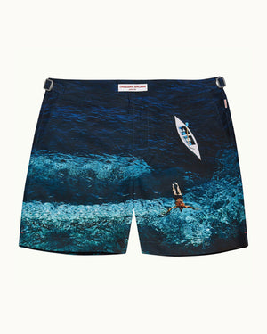 Bulldog - Mens Deep Sea Mid-Length Swim Shorts Front View