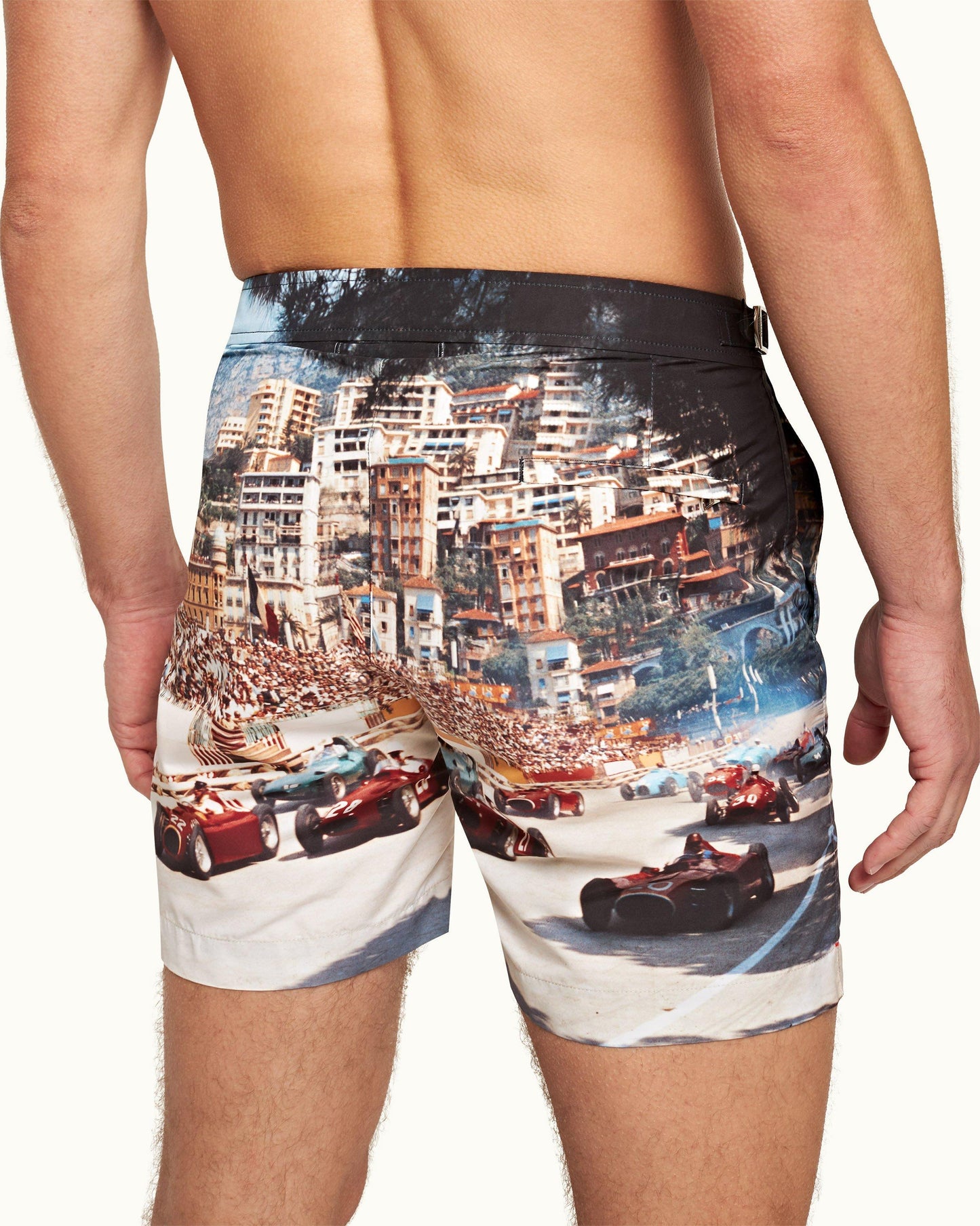 Bulldog - Mens Start Your Engines Mid-Length Swim Shorts Detail 1 View