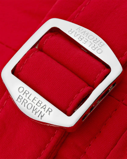 Bulldog - Mens Rescue Red Mid-Length Swim Shorts Buckle Detail View