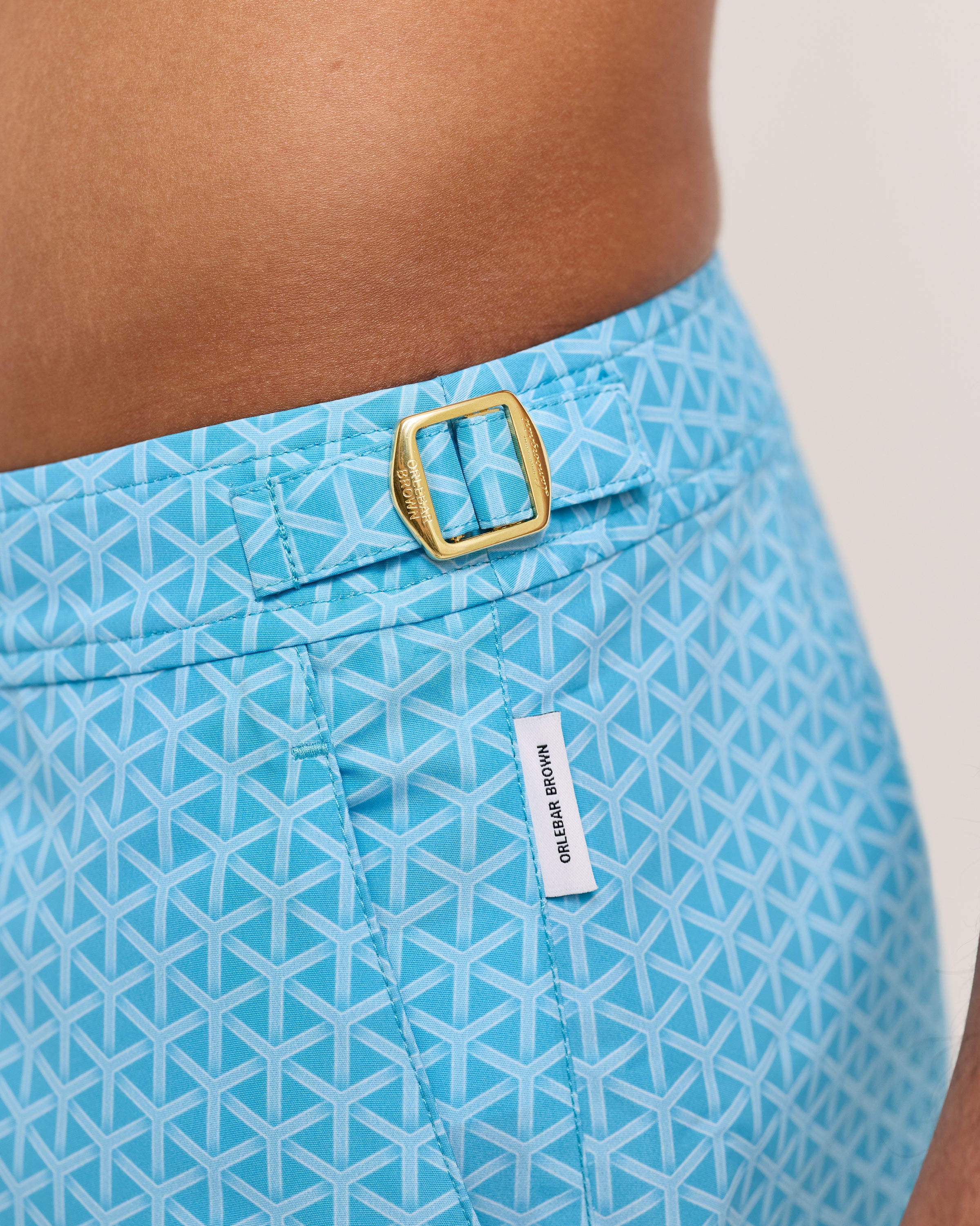 Orlebar Brown And Automobili Lamborghini | Geometric Print Mid