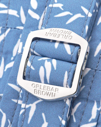 Bulldog - Mens Sedge Print Mid-Length Swim Shorts In Springfield Blue Buckle Detail View