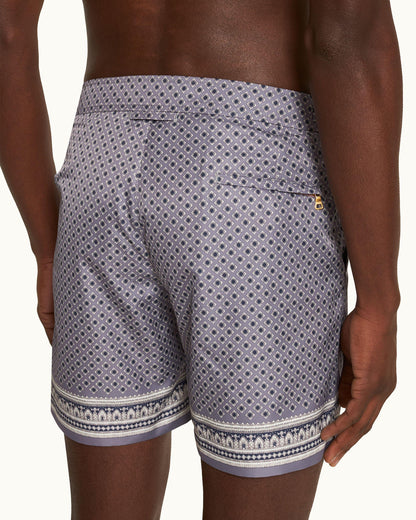 Bulldog - Taro Solmio Print Mid-Length Swim Shorts Detail 2