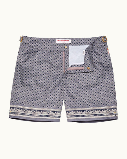 Bulldog - Taro Solmio Print Mid-Length Swim Shorts Front