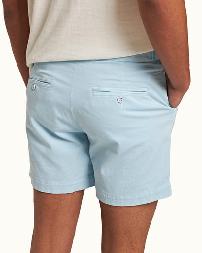 Bulldog Stretch-Cotton - Mens Island Sky Mid-Length Stretch-Cotton Shorts Detail 1 View