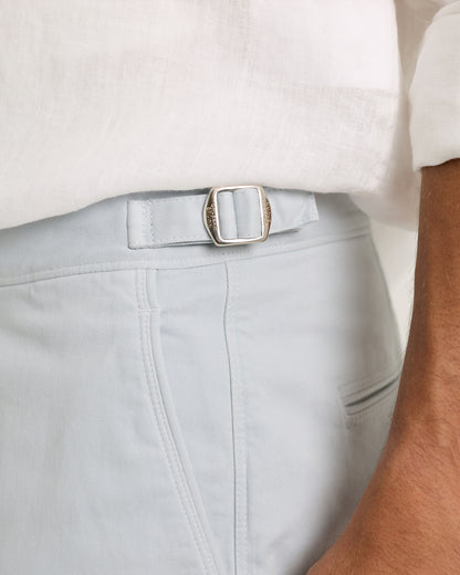 Bulldog Stretch-Cotton - Light Sky Pool Mid-Length Stretch-Cotton Shorts Detail View